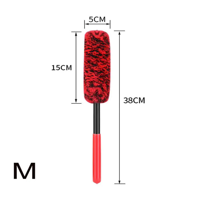 Imitation Wool Brush for Cleaning Car Wheel Hubs – Soft, Scratch-Safe Wheel Barrel & Spoke Brush