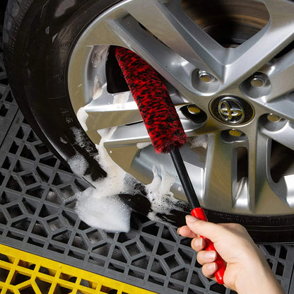 Imitation Wool Brush for Cleaning Car Wheel Hubs – Soft, Scratch-Safe Wheel Barrel & Spoke Brush