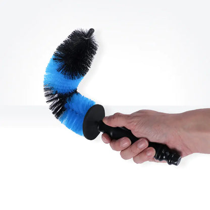 Flexible Nylon Cleaning Brush for Wheels – Bendable Spoke & Barrel Cleaner (Blue/Black)