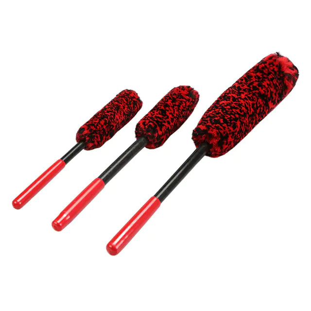 Imitation Wool Brush for Cleaning Car Wheel Hubs – Soft, Scratch-Safe Wheel Barrel & Spoke Brush