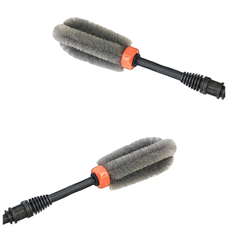 Car Wash Brush with Long Hair Steel Ring and Tire Brush