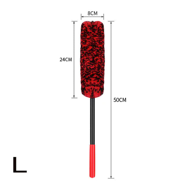 Imitation Wool Brush for Cleaning Car Wheel Hubs – Soft, Scratch-Safe Wheel Barrel & Spoke Brush