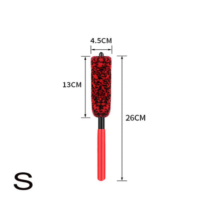 Imitation Wool Brush for Cleaning Car Wheel Hubs – Soft, Scratch-Safe Wheel Barrel & Spoke Brush