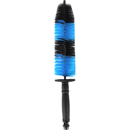 Flexible Nylon Cleaning Brush for Wheels – Bendable Spoke & Barrel Cleaner (Blue/Black)