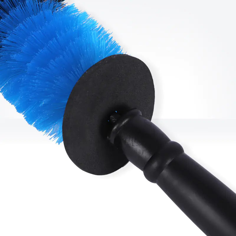 Flexible Nylon Cleaning Brush for Wheels – Bendable Spoke & Barrel Cleaner (Blue/Black)