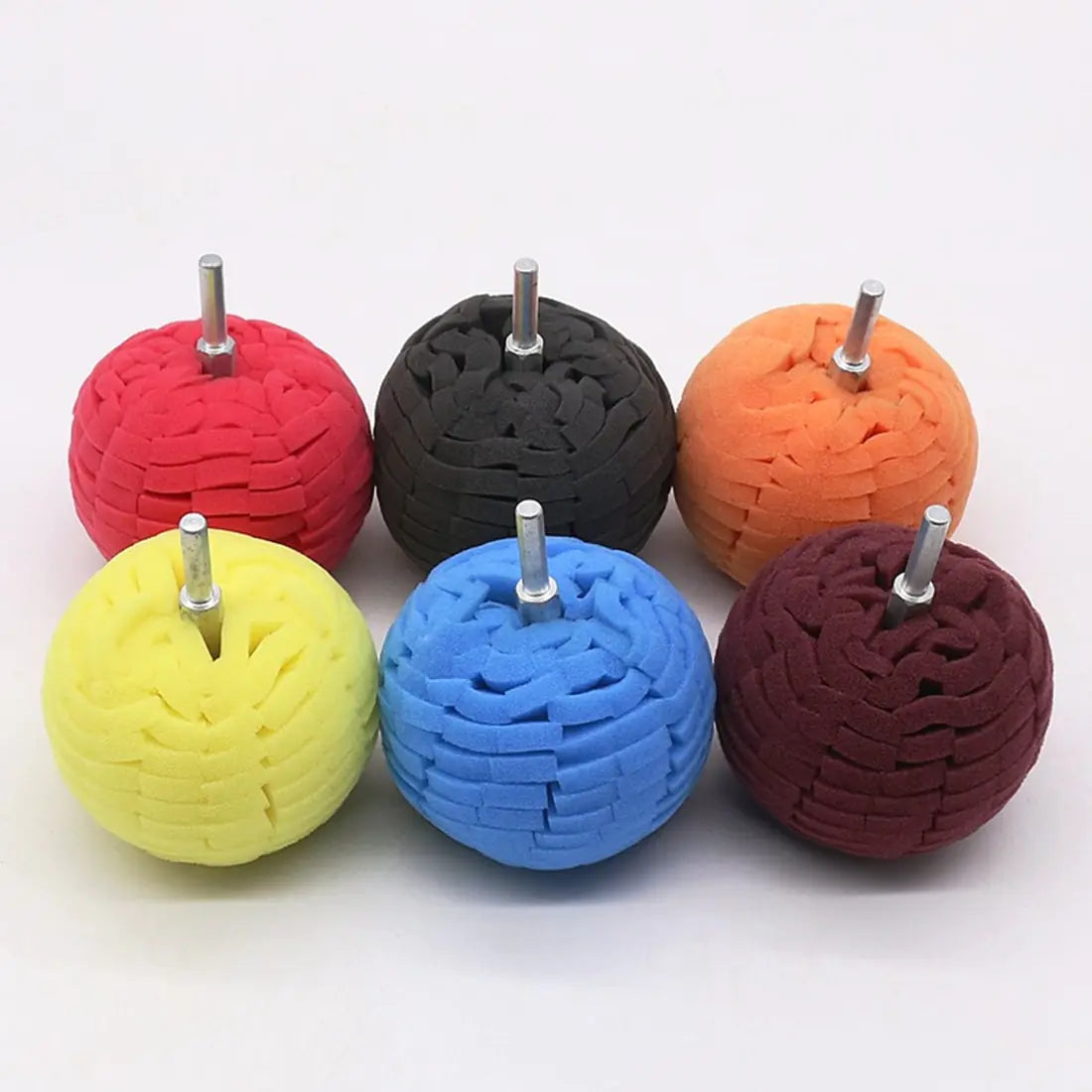 7-Color Wheel Hub Polishing Sponge Ball for Cars