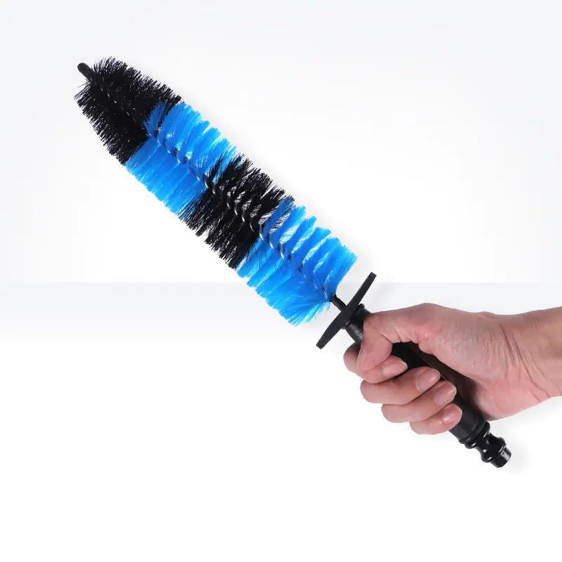 Flexible Nylon Cleaning Brush for Wheels – Bendable Spoke & Barrel Cleaner (Blue/Black)