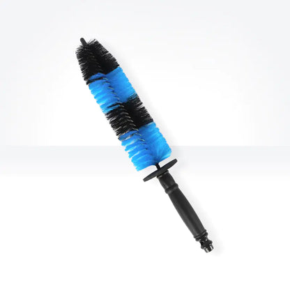 Flexible Nylon Cleaning Brush for Wheels – Bendable Spoke & Barrel Cleaner (Blue/Black)