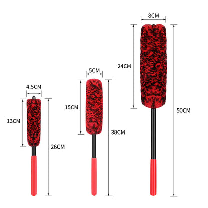 Imitation Wool Brush for Cleaning Car Wheel Hubs – Soft, Scratch-Safe Wheel Barrel & Spoke Brush